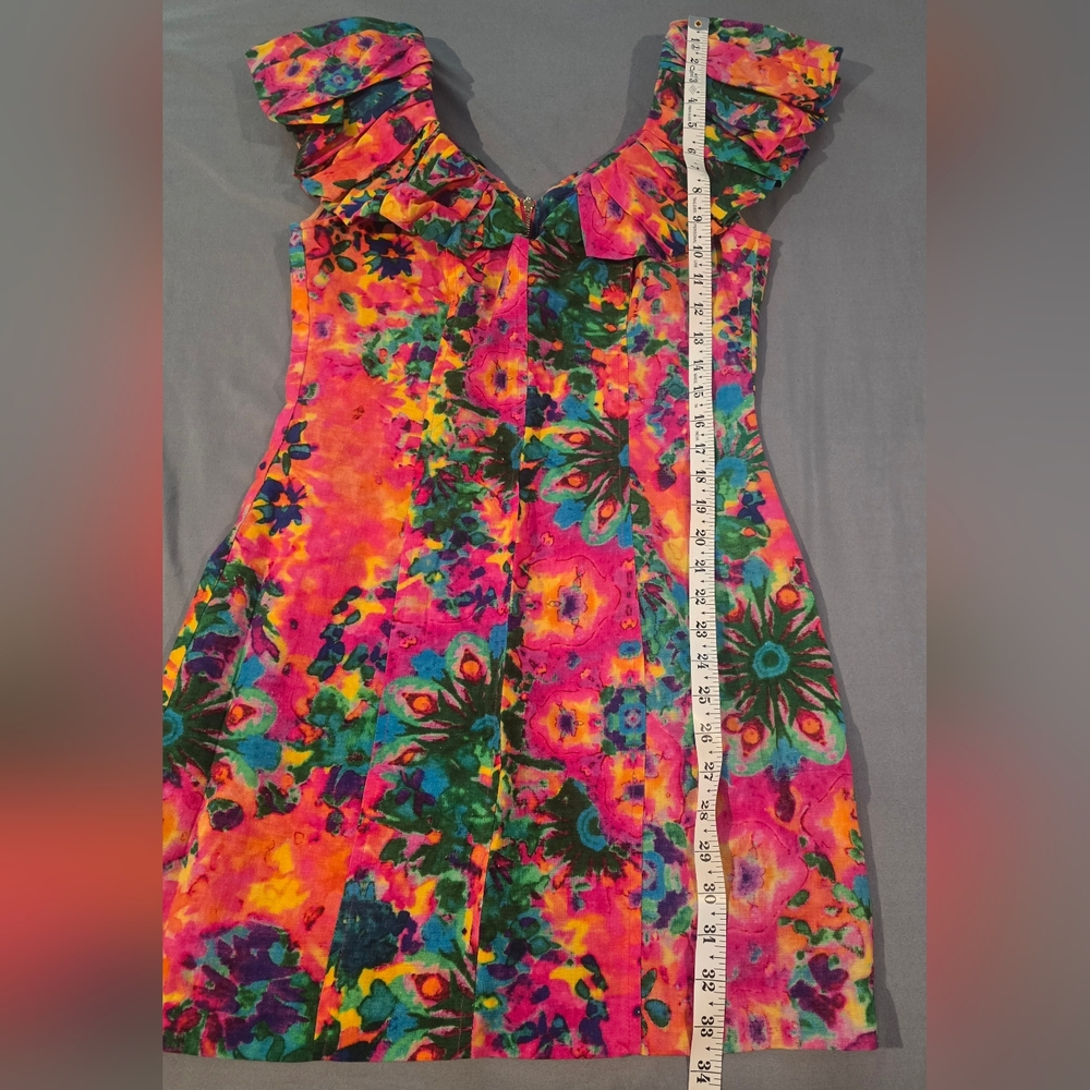 Floral Ruffle Sleeve Dress - Picture 4 of 9